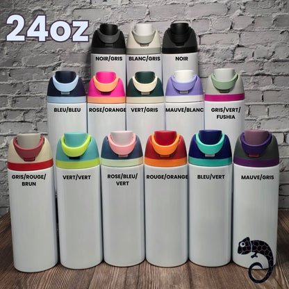 Dupe Owala – Bouteille isotherme avec paille intégrée (32oz, 24oz, 16oz)