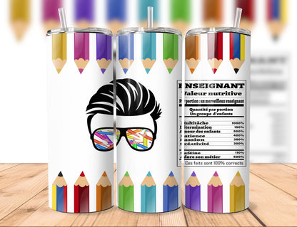 🍎 Tumbler isothermique – Enseignant (Valeurs)