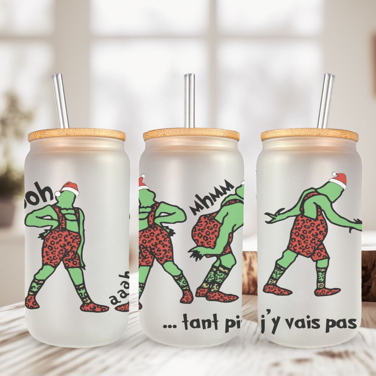 Can Glass 16oz | Can Glass 16oz | Frosted | Pumpkins
