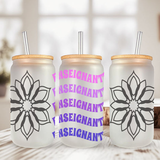 Can Glass 16oz | Can Glass 16oz | Frosted | Pumpkins