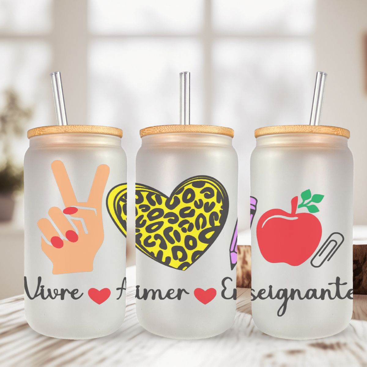 Can Glass 16oz | Can Glass 16oz | Frosted | Pumpkins