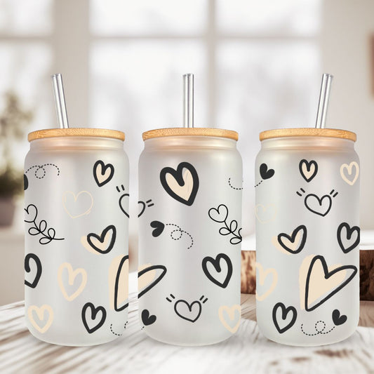 Can Glass 16oz | Can Glass 16oz | Frosted | Pumpkins