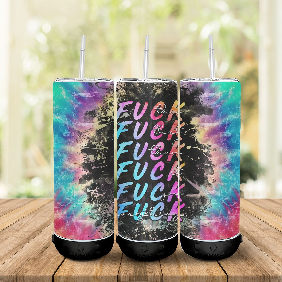 Straight Tumbler 20oz | Fu*k Everything