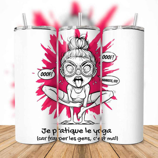 🧘‍♀️💢Tumbler isothermique – Je pratique le yoga