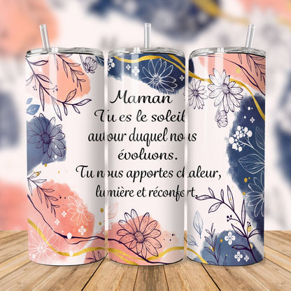 🌸 Tumbler isothermique – Maman Soleil