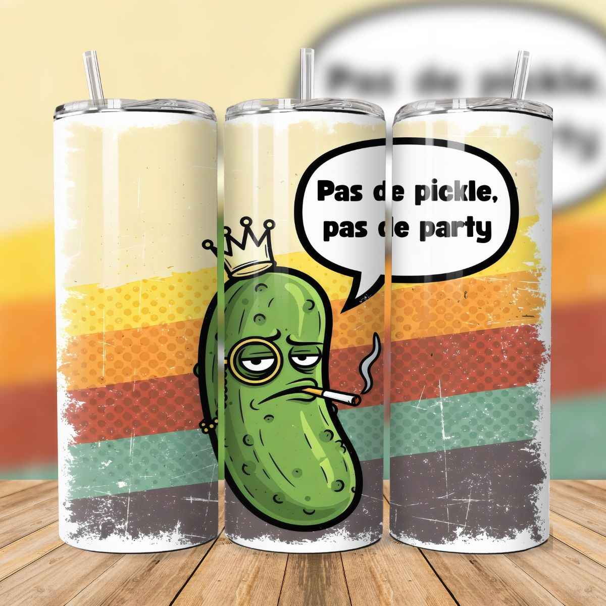 🥒 Tumbler isothermique – Pas de pickle, pas de party