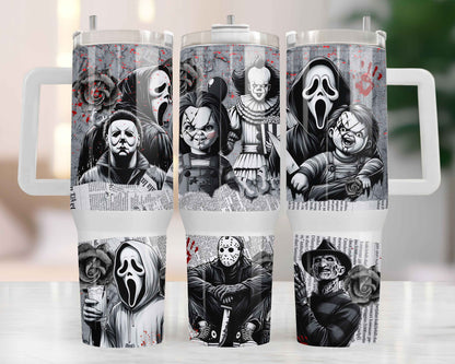 Tumbler isothermique 40oz – Tueurs d’Horreur (Horror Icons) 🔪🩸
