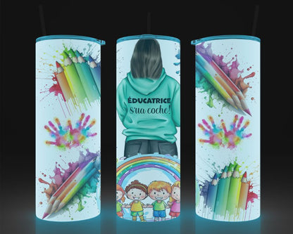 20oz Straight Tumbler | Educator S'ua Coche!
