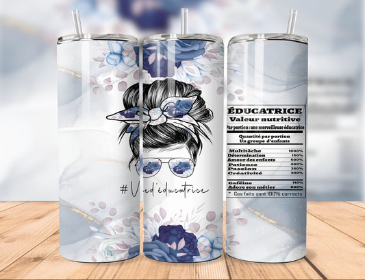 Straight Tumbler 20oz | #Lifeofeducator