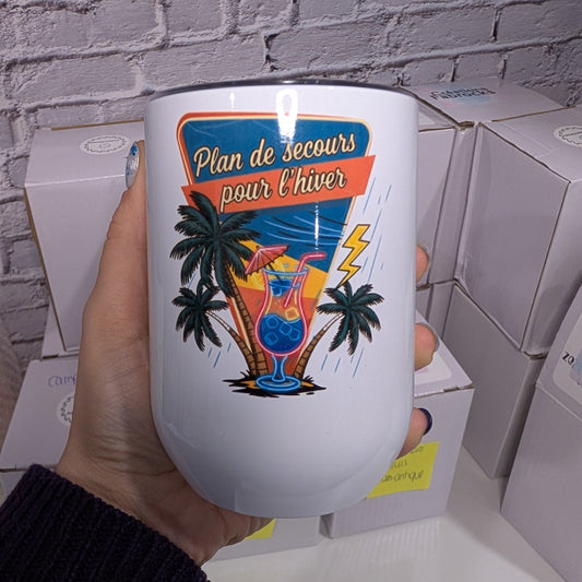 12oz Insulated Wine Glass | Take a Sip and Relax