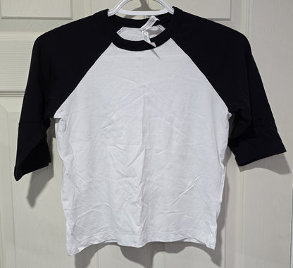 Chandail Raglan Style Baseball 100% Coton (Enfant & Adulte) ⚾👕