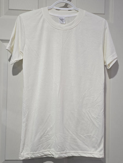 T-Shirt 100% Polyester pour Sublimation – S au 2XL (Gris ou Crème) 👕✨