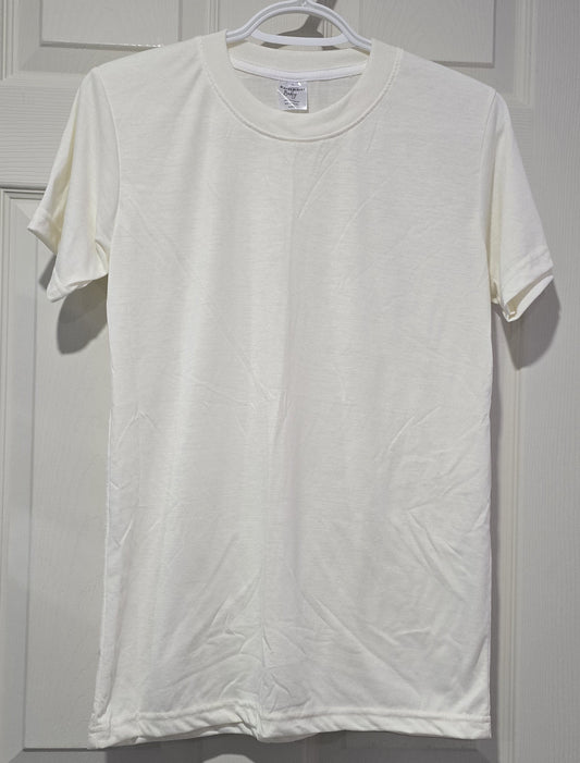 T-Shirt 100% Polyester pour Sublimation – S au 2XL (Gris ou Crème) 👕✨